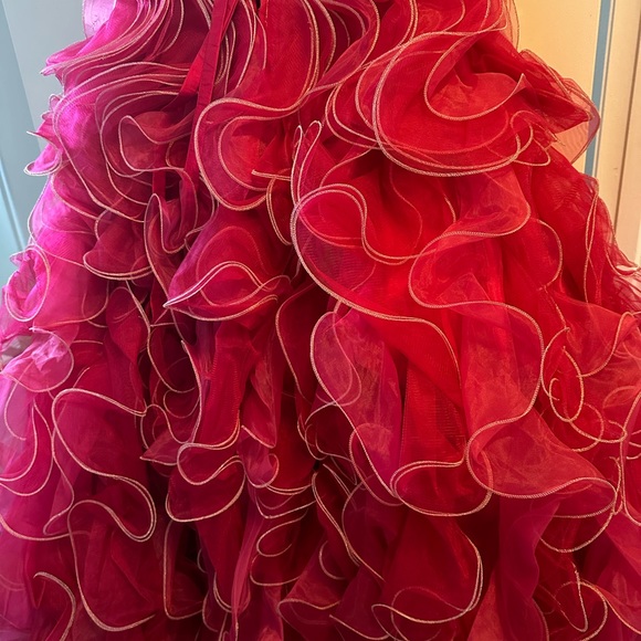 Pink Royal Ball Girls Gown Size 10 with jacket and slip like new - Picture 4 of 10